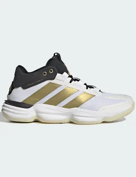 Scarpe Court Stabil Indoor 42 Cloud White / Gold Metallic / Core Black - Adidas - FashionsVida