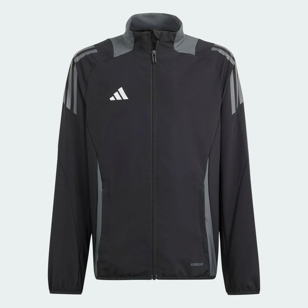 Giacca da rappresentanza Tiro 24 Competition Junior 11-12A Black / Team Dark Grey - Adidas - FashionsVida