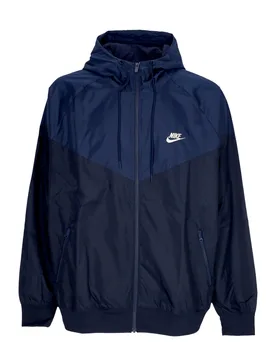 Giacca a Vento Uomo Sportswear Woven Lined Windrunner Hooded Jacket Obsidian/midnight Navy/sail - Nike - FashionsVida