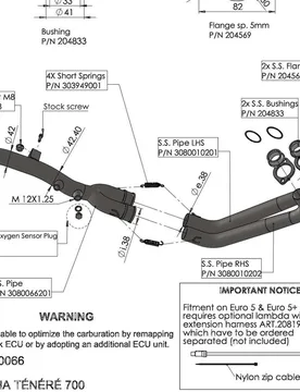 Kit Collettori 80066 Specifici Per YAMAHA Tenere 70 taglia un - LeoVince - FashionsVida