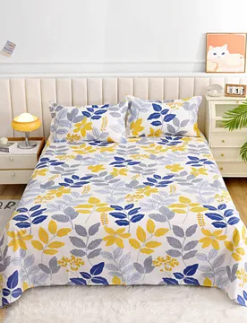 Juego de ropa de cama con estampado floral de 3 piezas (sin incluir el relleno, incluye funda de almohada) Ropa de cama para el hogar, cubierta de cam - Shein - FashionsVida