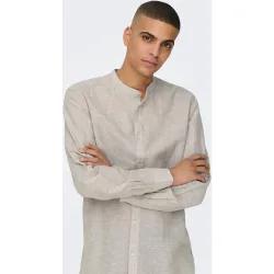 Only & Sons - Camisa de lino de hombre