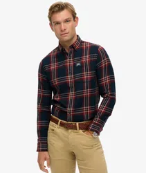 Superdry Herren Langärmliges Baumwoll-holzfällerhemd Navy - Größe: XL