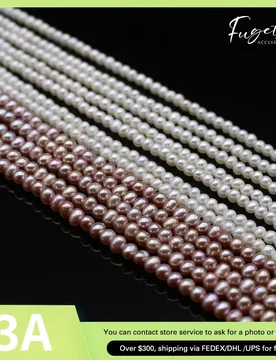 String AAA 3-4mm Natural Freshwater Pearl NearRound Beads High Quality Charms for DIY Women Men Necklace Jewelry Making - Aliexpress - FashionsVida