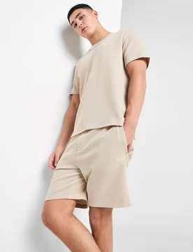 Mens Pantaloncino Waffle - Beige, beige beige Uomo taglia M - BOSS - FashionsVida