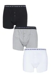 Pack Black / White / Grey Marlow Buttoned Boxer Shorts Men's Small - - Assorted - Size: Small