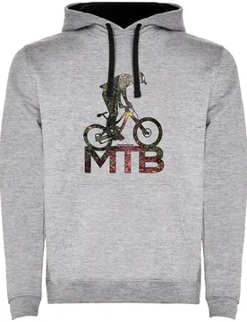 Felpa Con Cappuccio Mtb Background Vigore Grey - Kruskis - FashionsVida