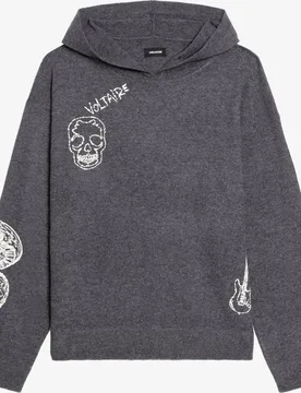 Zadig & Voltaire - Jersey cachemira de hombre con capucha y mangas largas - Zadig & Voltaire - FashionsVida