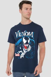 Unisex Venom Antihero T-Shirt in Navy Size: 3XL - Navy - Size: 3XL