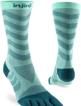Mid-Weight Womens Ultra-Run Crew Length Toe Socks - - Size: M-L - Injinji - FashionsVida