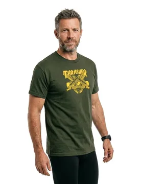 T-shirt à Manches Courtes Eaglegram Forest Green S - Thrasher - FashionsVida