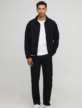 Herren Oversize-Hemd Mit Paspeltasche Black Größe XL - boohooMAN - FashionsVida