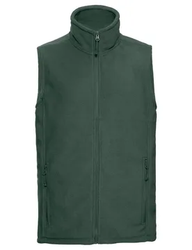 Mens Outdoor Fleece Gilet (Bottle) - Green - Size Large - Russell athletic - FashionsVida