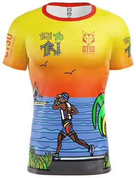 Time To Tri Run Short Sleeve T-shirt Multicolour L Men - OTSO - FashionsVida