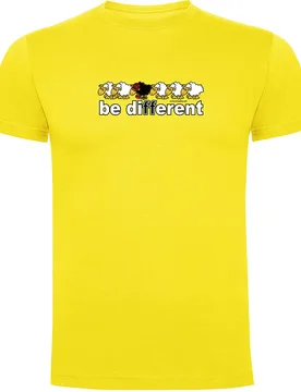 Maglietta A Maniche Corte Be Different Bike Yellow - Kruskis - FashionsVida