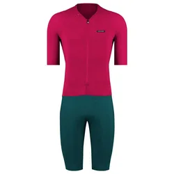 Tuta Da Gara A Maniche Corte Binamic Pink / Green