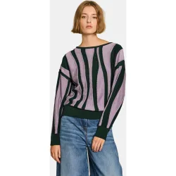 Jersey de mujer bicolor contraste
