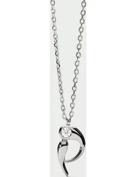 Colgante Inicial P de plata y circonita - PDPAOLA - FashionsVida