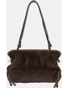 Bandolera de eco-pelo con frunces en los laterales - LIUJO - FashionsVida