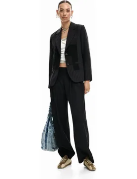 Pantalón de mujer largo pinzas - Desigual - FashionsVida