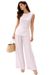 Top Donna ELEH drappeggio laterale