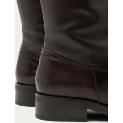 Bota alta de mujer de piel con cremallera