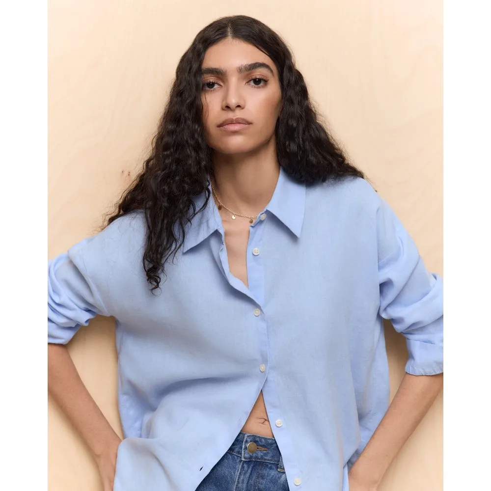 Camisa de manga larga lisa de mujer - Easy Wear - FashionsVida