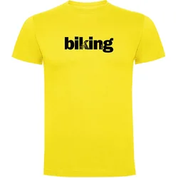 Maglietta A Maniche Corte Word Biking Yellow