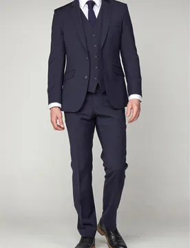 Mens Waistcoat In Navy - Size 40 Regular - Scott - FashionsVida