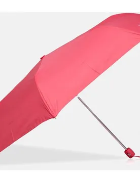 Paraguas plegable manual en fucsia - Isotoner - FashionsVida