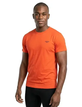 T-shirt à Manches Courtes Essential Stacked Logo Embroidered Bold Orange / Blue M - Superdry - FashionsVida