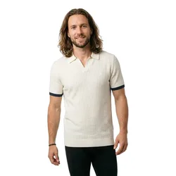Polo A Maniche Corte Johnny Collar Knitted Classic Cream S