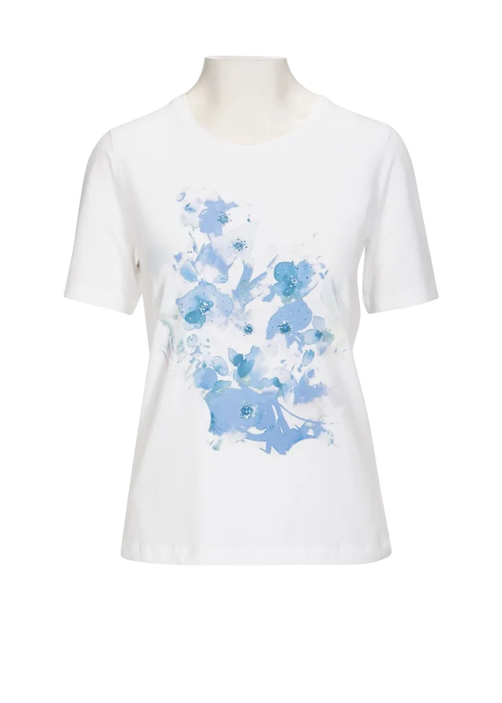 Rdh.-Shirt, 1/2 Arm,Frontdruck female - 44 - FashionsVida