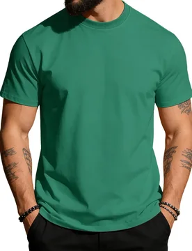 Men's Summer Solid Color Round-neck Cotton T-Shirt - Casual Sports Solid Color Simple Short Sleeve Daily Commuting Shirt for Men - Aliexpress - FashionsVida