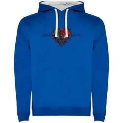 Felpa Con Cappuccio Dead Or Alive Two-colour Royal Blue / White