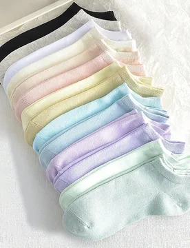 Pares de Calcetines Cortos para Mujer, unicolor Simple, Enviados Aleatoriamente 6 Pares, Adecuados para Uso Diario, Regreso a la Escuela 36-39 20 pare - Shein - FashionsVida