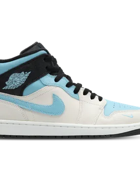 Aj1 Mid Herren Sneaker - Weiß - Größe 40.5 - Leder, Synthetik White 40.5 - Jordan - FashionsVida