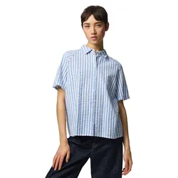Camicia A Maniche Corte Stinna Hydrangea / Bright White 2XL