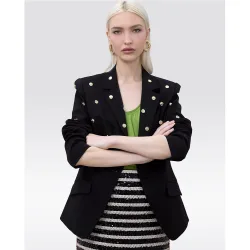Blazer de mujer entalla con salpicado de tachas