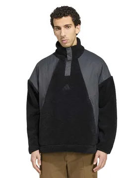 Climawarm High Pile Fleece Sweatshirt Black male - Adidas - FashionsVida