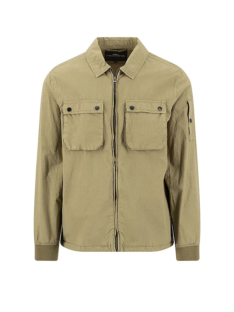 Fynch-Hatton Overshirt olive XXL - Fynch-Hatton - FashionsVida