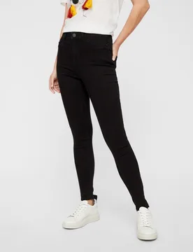 NMCALLIE HW SKINNY BLACK JEANS NOOS female - 26 / /32 - FashionsVida