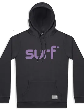 Womens Surf Organic Cotton Hoodie - Charcoal - Silverstick - FashionsVida