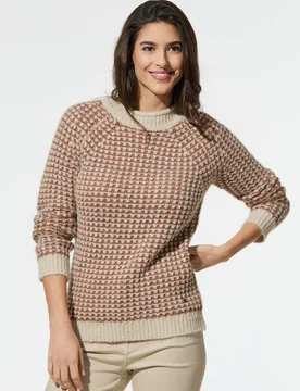 Leicht&Weich Pullover, normale Größen, Farbe Beige, 48, edler Alpaka-/Merinowollmix pflegeleicht Damen - Walbusch - FashionsVida