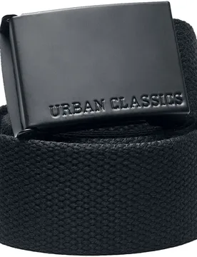 Gürtel - Colored Buckle Canvas Belt - schwarz - Unisex - unisex - Urban classics - FashionsVida