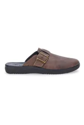 Pantofola marrone con fibbia regolabile 19DG 46