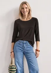 Arm Shirt mit U-Boot-Ausschnitt female Braun