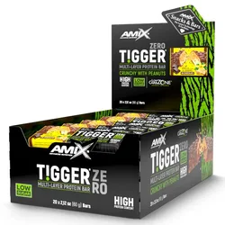 Boîte De Barres Protéinées Tiggerzero Multi-layer Vanille Et Caramel 60g 20 Unités