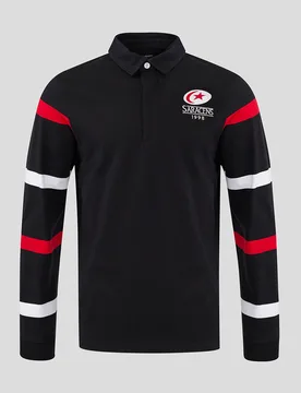 Saracens Men's Retro Rugby Jersey Black 4XL male - Castore - FashionsVida