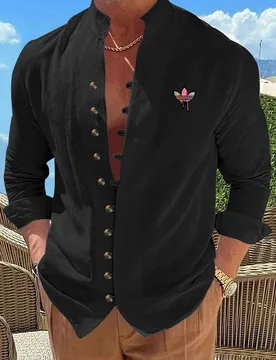 Summer Cross-border Amazon New Button-up Men's Casual Loose Long-sleeved Shirt Ropa Para Hombre Camisas Oversize Hombre - Aliexpress - FashionsVida